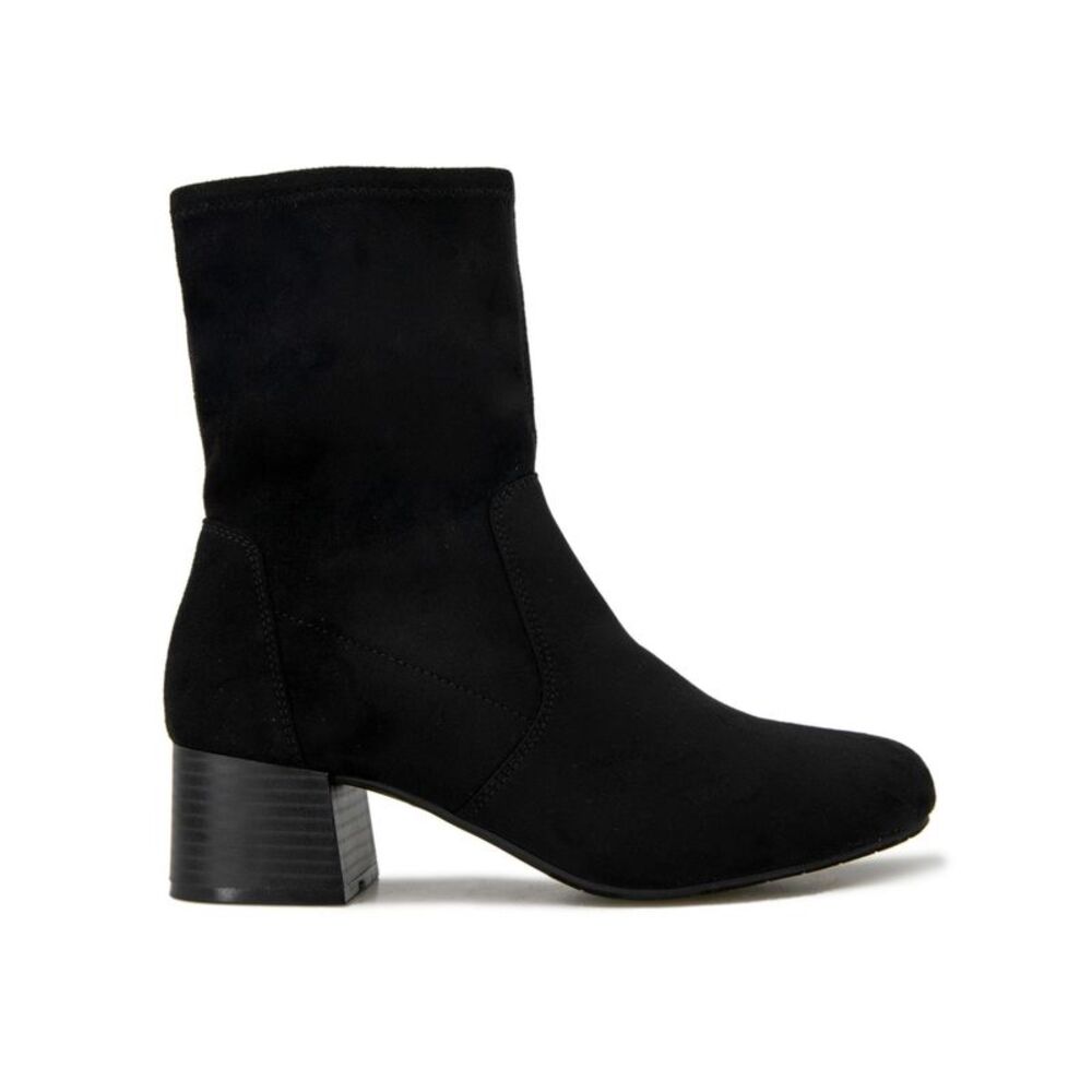 REACTION KENNETH COLE Womens Black Padded Road Round Toe Block Heel Booties 6.5